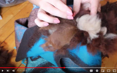 Needle Felting Locks onto a Collar